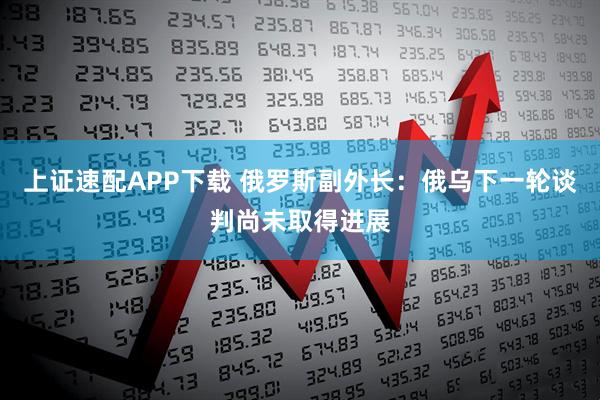 上证速配APP下载 俄罗斯副外长：俄乌下一轮谈判尚未取得进展